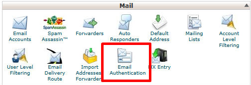 cPanel Email Authentication icon
